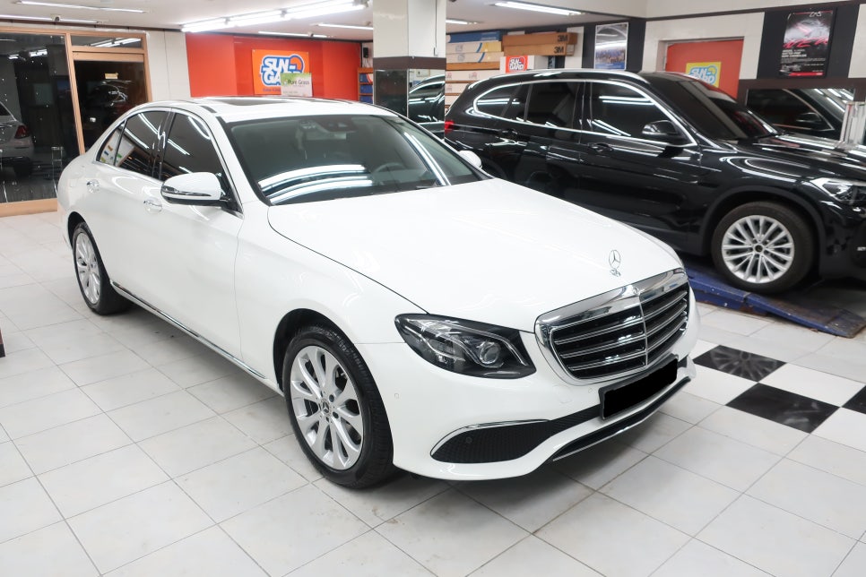 성산동 벤츠 E220d 광택 복원 후 유리막 코팅 시공 후기