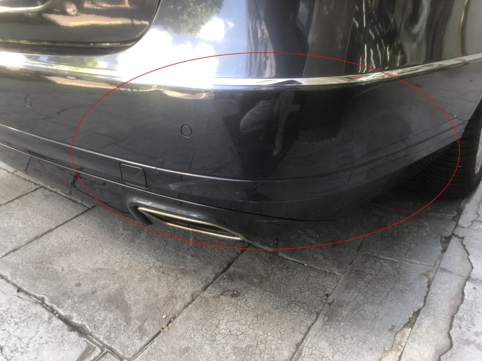 벤츠 E250 CDI 범퍼 시공 전 2