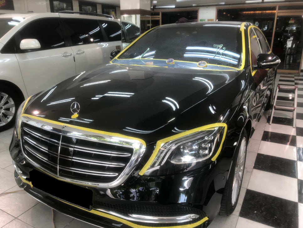벤츠 S350 광택 시공 과정 2