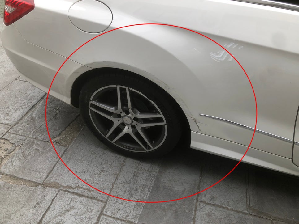 마포구 덴트 전문점 벤츠 E350 쿠페 범퍼, 펜더,  시공 후