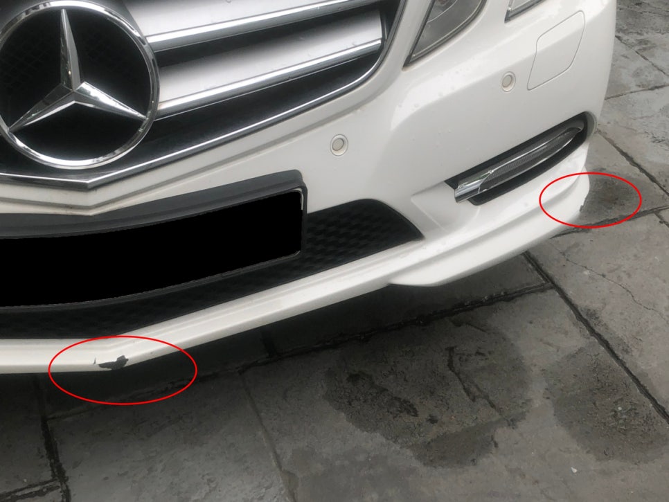 마포구 덴트 전문점 벤츠 E350 범퍼 판금 도색 그리 시공 후