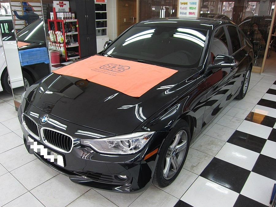 BMW 320 전면썬팅 시공 전 차량 전면