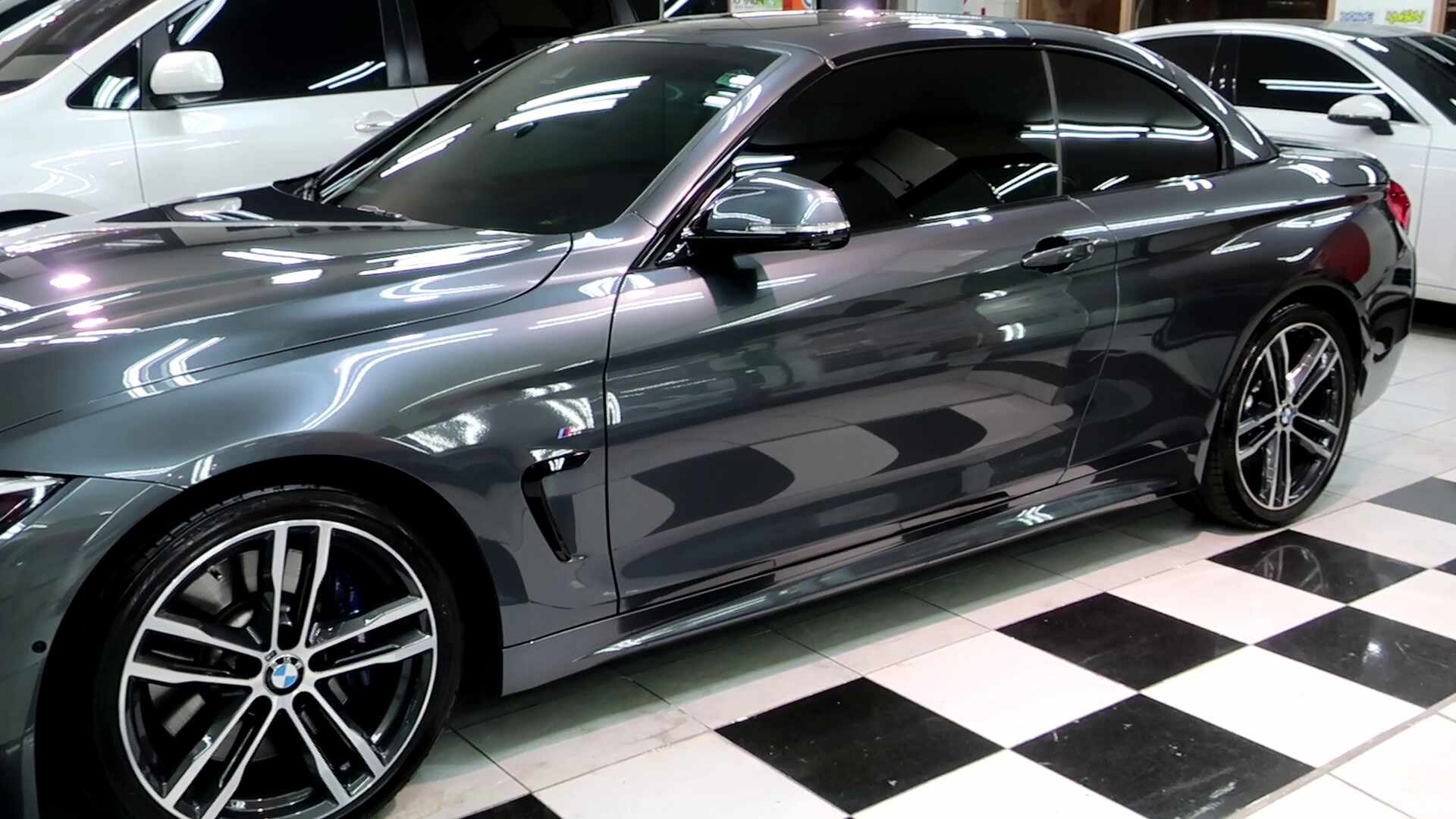 BMW 430i 컨버터블 광택 유리막 코팅, 성산동 모터큐브 후기
