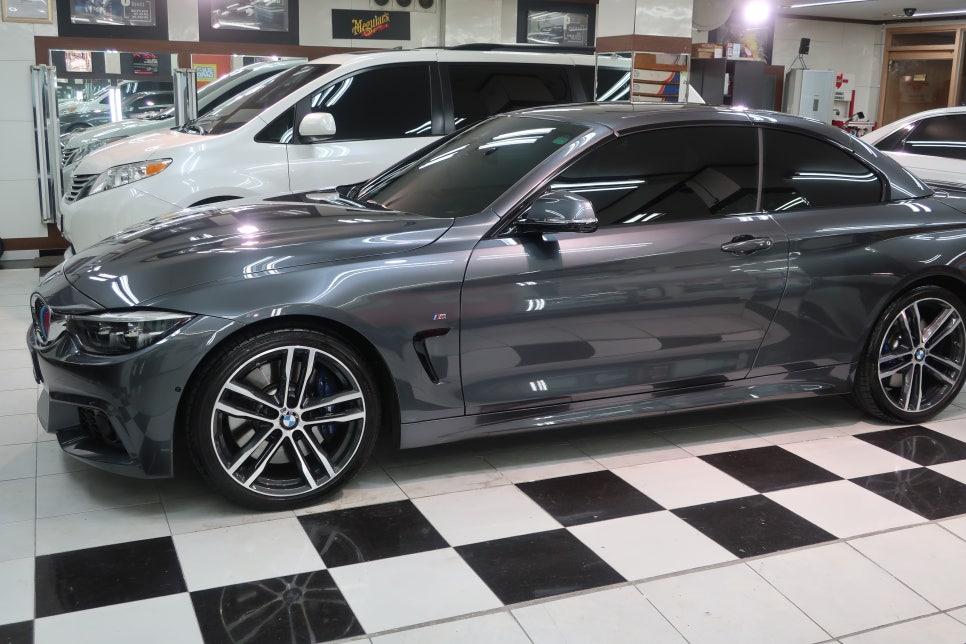 BMW 430I CONVERTIBLE 광택 유리막코팅 시공 과정 1