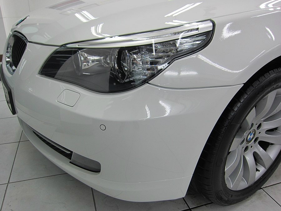 BMW 528 판금도색·광택·유리막코팅 완료 후 전체 전면