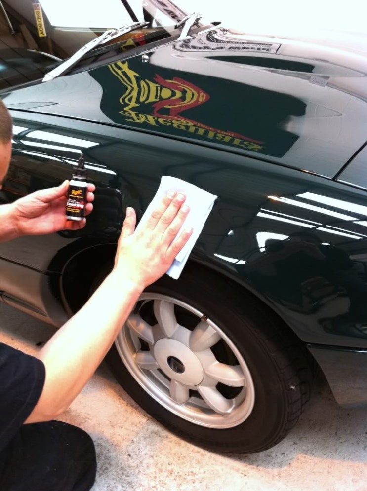 BMW 535 맥과이어스 딥크리스탈 코팅 완료 후 미러 광택