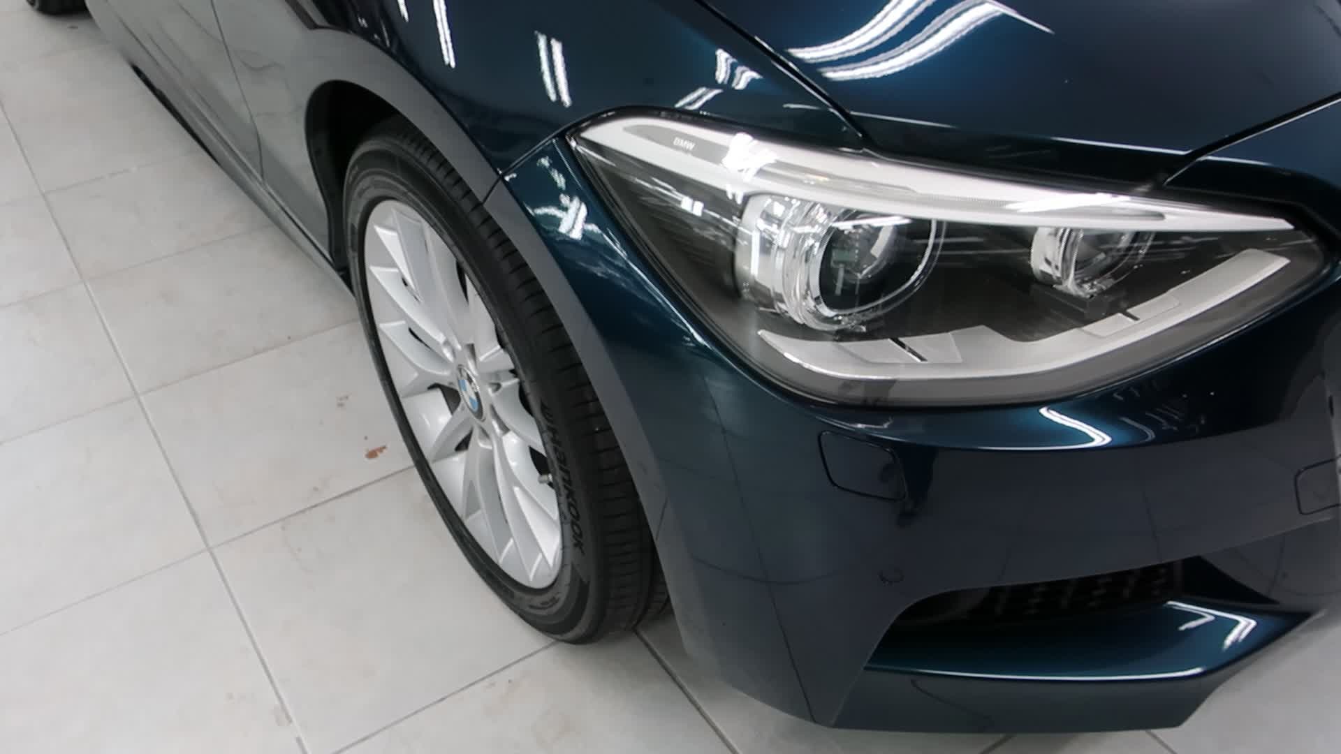 마포구 BMW 118d 앞 범퍼 덴트 복원과 광택까지  시공 전