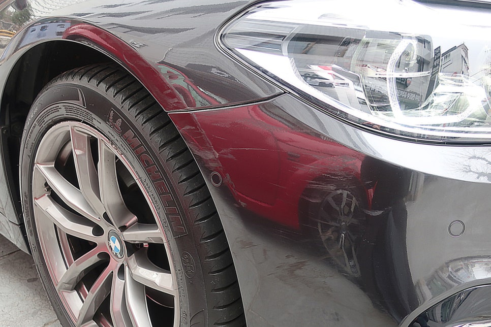 마포구 BMW 520d 펜더 그리고 범퍼 덴트 광택 복 시공 후