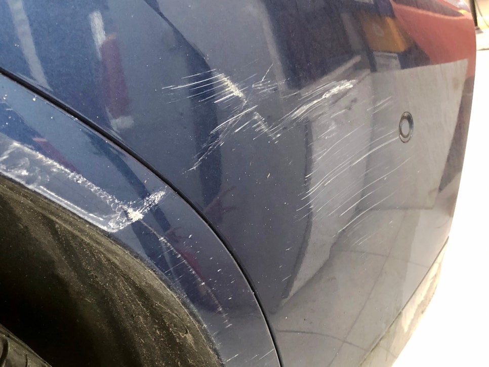 마포구 망원동 가까운 곳 BMW X4 리어 범퍼 판금  시공 후