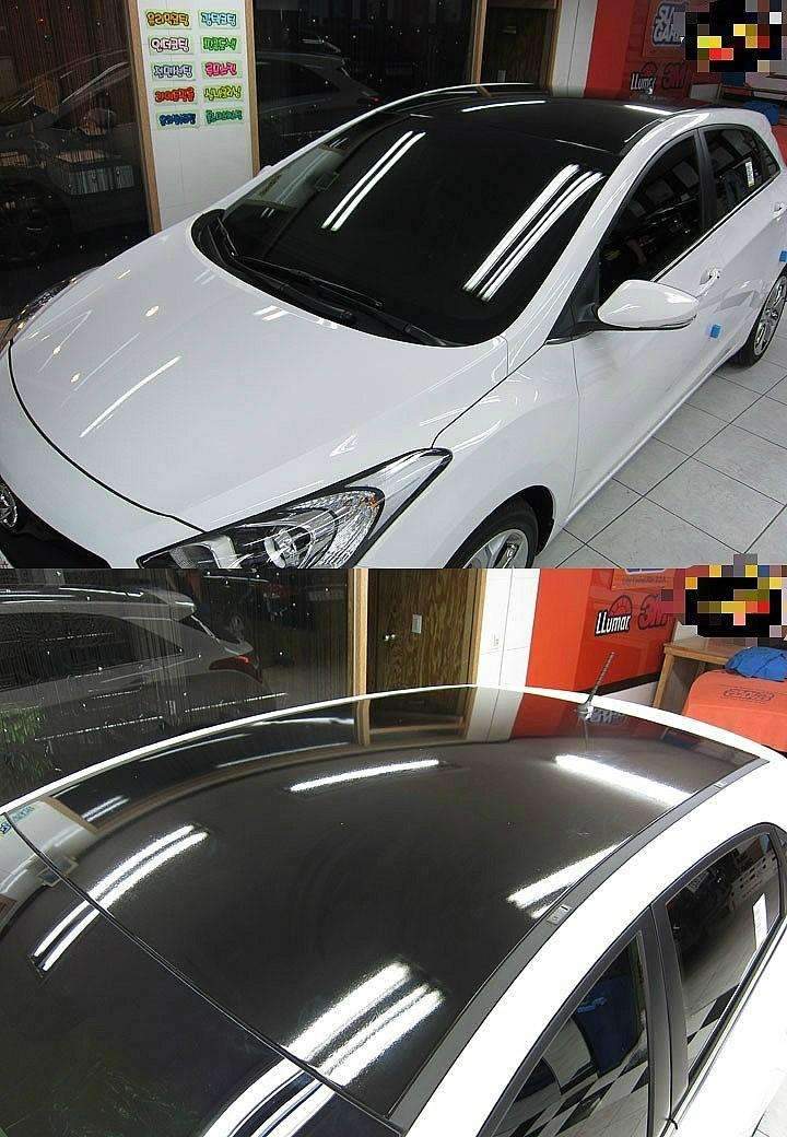 i30 유광루프스킨 필름에 따라 내구성이 다르다 시공 후