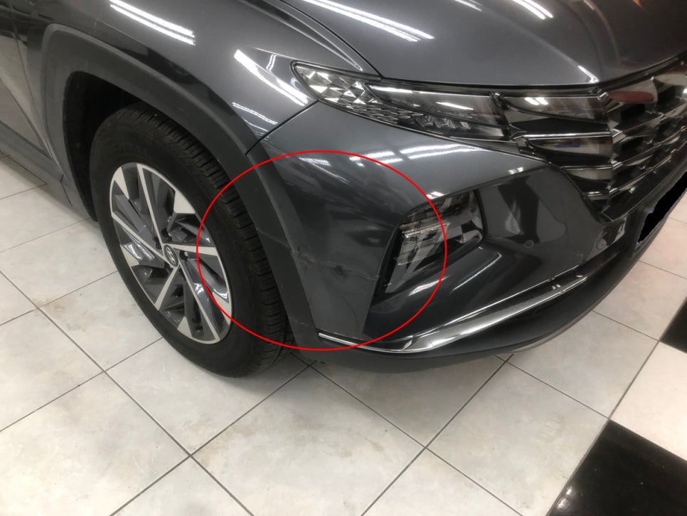 현대 투싼 범퍼 시공 전 1