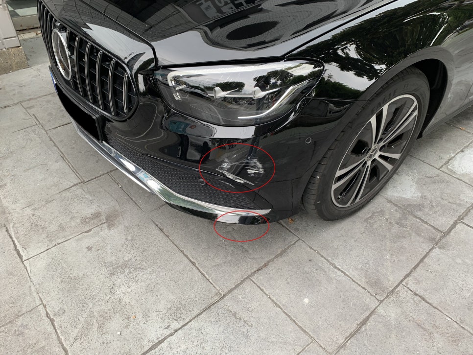 벤츠 벤츠 E350 범퍼 시공 전 2