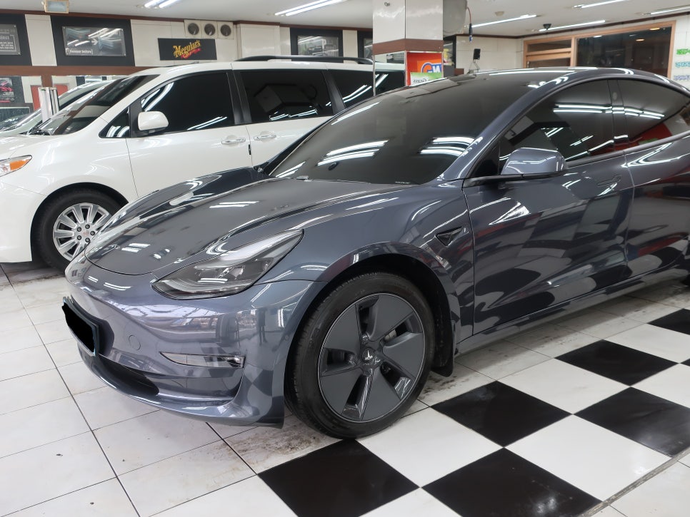 테슬라 MODEL3 도색 시공 후 9