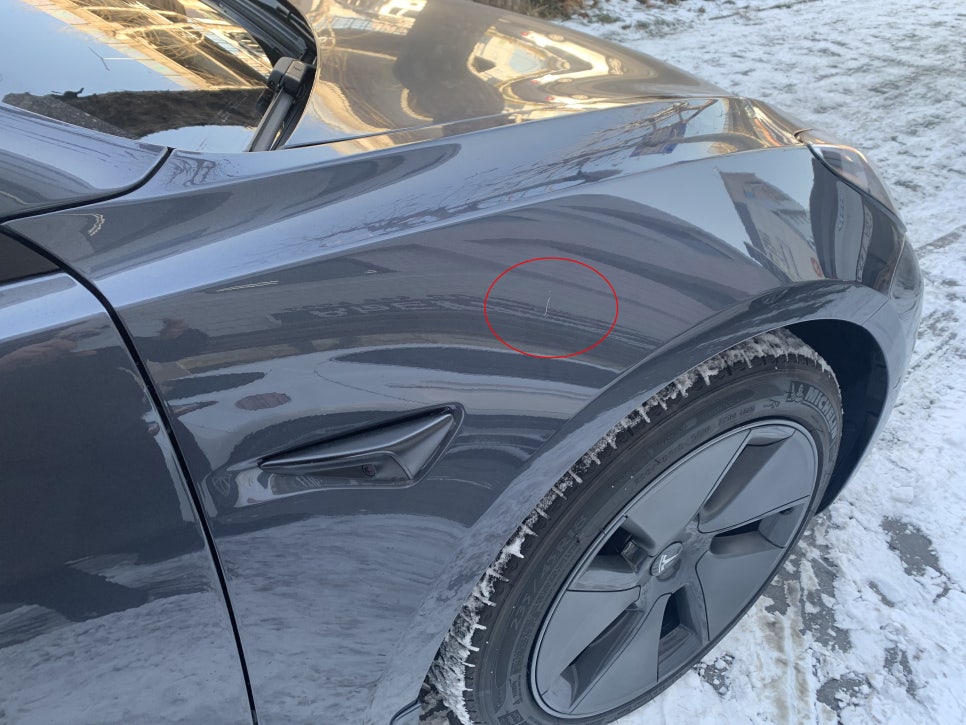 테슬라 MODEL3 도색 시공 전 2