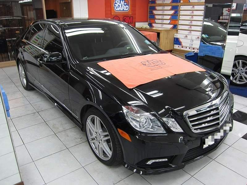 수입차열차단썬팅 벤츠E350 기능성필름효과 및 썬팅가격 시공 전