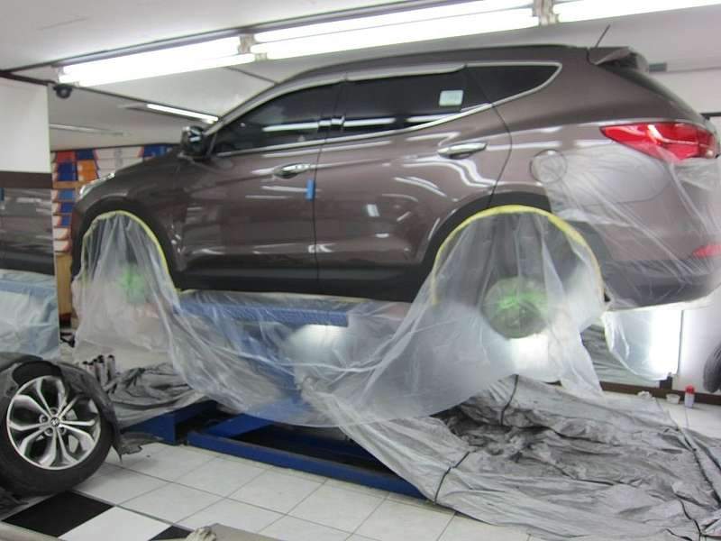 언더코팅 방음방청 싼타페DM하부코팅 시공 전