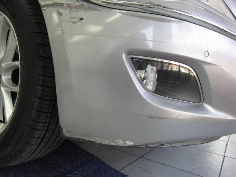 제네시스 앞범퍼,휀다 판금도색 외형복원 시공 후