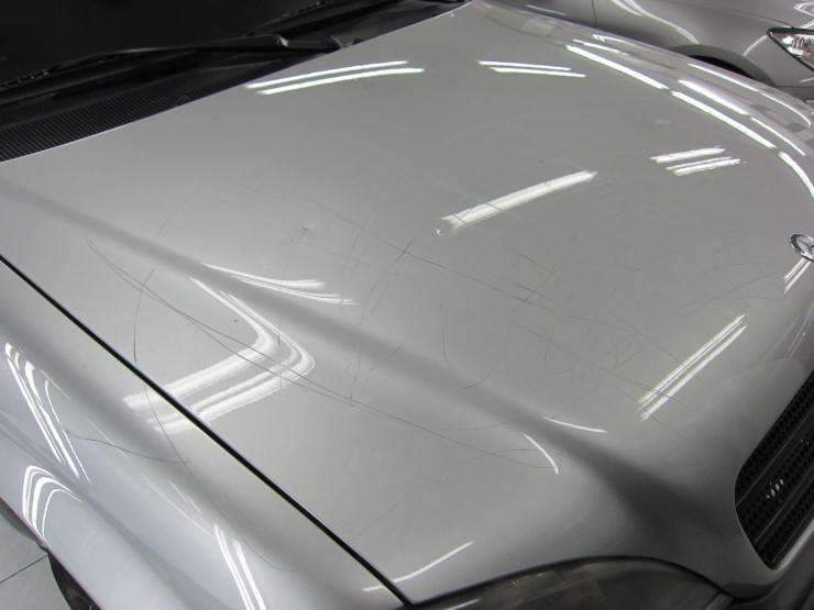 벤츠 ML320 본넷/앞휀다 테러로 인한 외형복원 및  시공 전