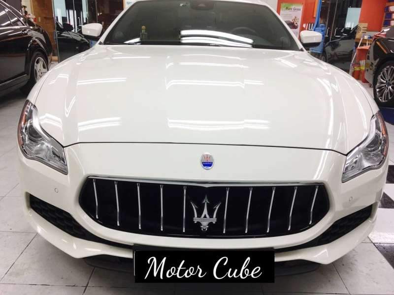 마세라티 콰트로 포르테 범퍼 덴 덴트 시공 사진