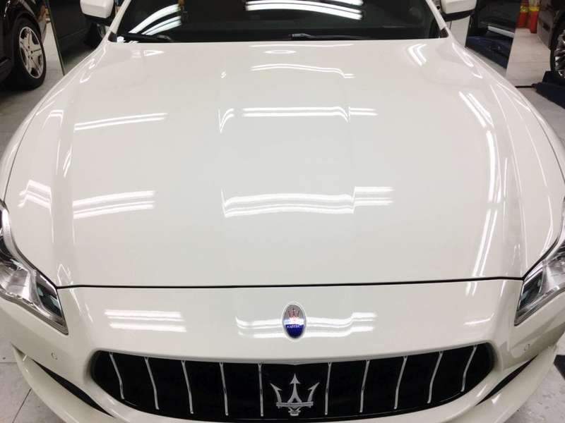 마세라티 콰트로 포르테 범퍼 덴 덴트 시공 사진