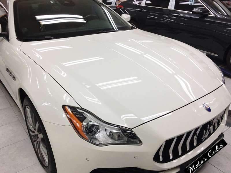 마세라티 콰트로 포르테 범퍼 덴 덴트 시공 사진