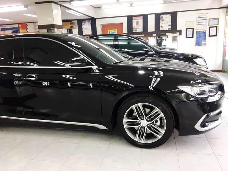 그랜저 유리막 코팅 시공 사진