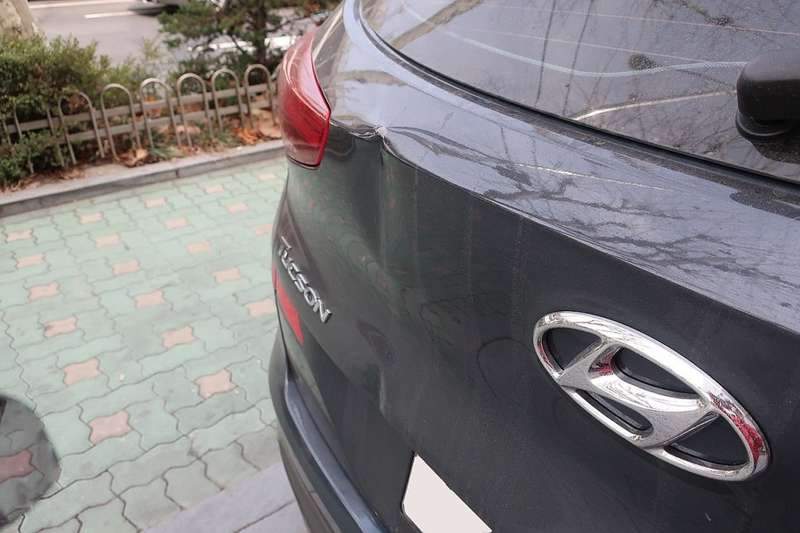 투싼 덴트 시공 사진