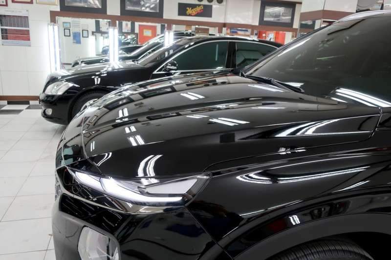 싼타페 유리막 코팅 시공 사진