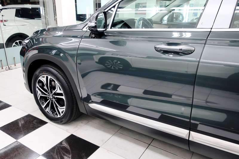 싼타페 유리막 코팅 시공 사진