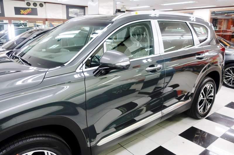 싼타페 유리막 코팅 시공 사진