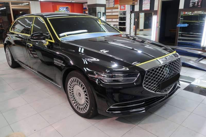 제네시스 G90 리무진 광택은 마포구 광택 전문점에서. 시공 후