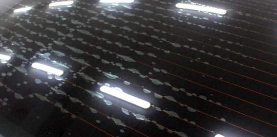 마포구 쏘나타 하이브리드 후면 유리 기포 때문에 선팅  시공 전