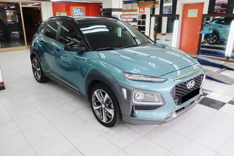 서대문구 남가좌동 현대자동차 코나 도어 판금 덴트 도색 시공 전