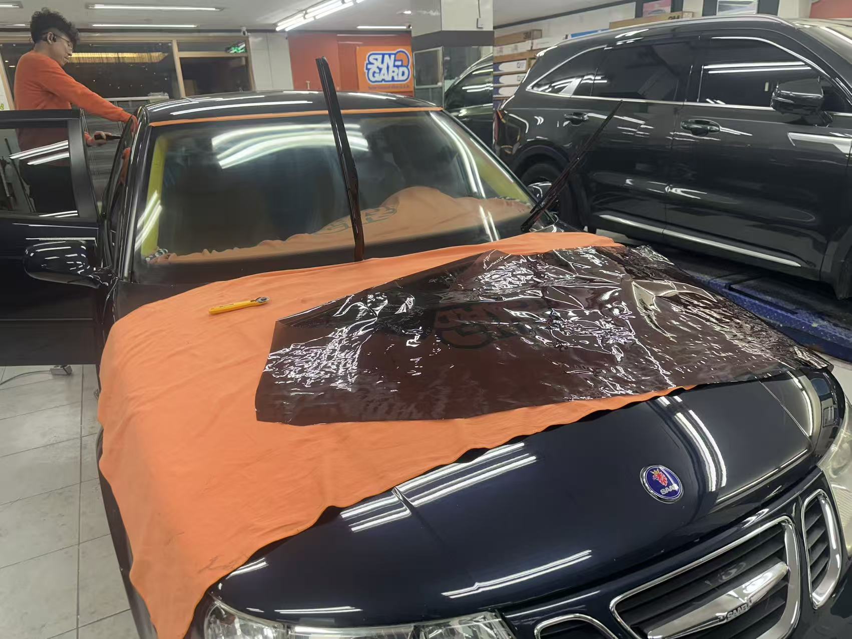 전면 유리 썬팅 시공